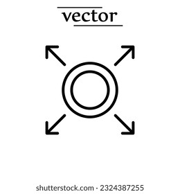 large capacity icon, expand icon vector illustration on white background..eps