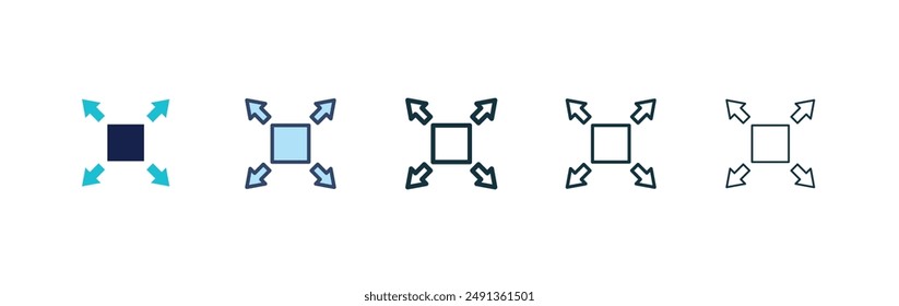 Large capacity icon set on white background