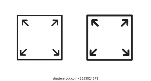 Conjunto de iconos de capacidad Grande en negro. Iconos de línea y planos