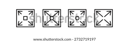 Large capacity icons set. Large capacity icon filled flat sign concept for web design. capacity icon set on white background. vector illustration.