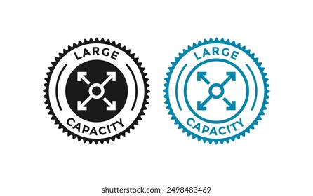 Large capacity logo vector design. Suitable for info and label