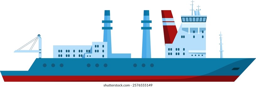 Large cargo ship sailing across the sea, delivering goods to ports worldwide, highlighting the significance of global trade and the complexities of maritime transport