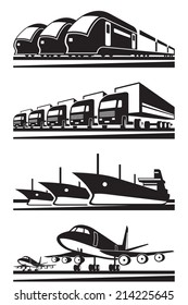 Transporte de carga grande - ilustración vectorial