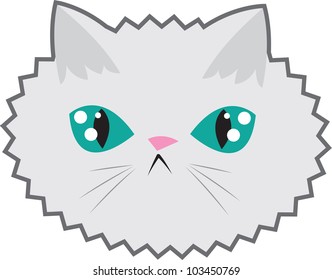 Large cartoon cat face