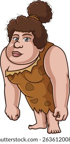Ilustração do vetor da mulher da caverna grande