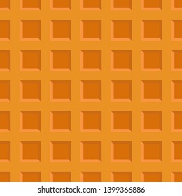 Large Cellular Wafer Seamless Background. Appetizing repeating waffle texture. Vector Illustration.