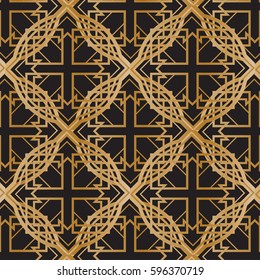 Large Celtic Textile Black & Gold