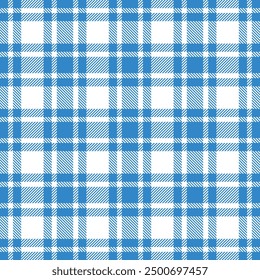 Large Check Pattern Seamless Blue And White
