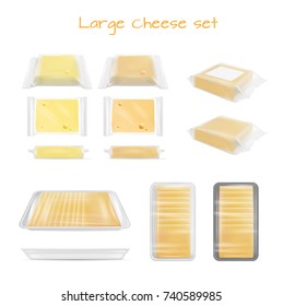 Large Cheese Set. Transparent Packaging