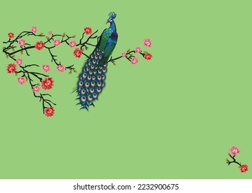 large cherry blossom flower butterfly tree walll sticker Art decal home