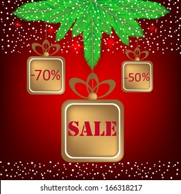 Large Christmas sale. Vector  illustration