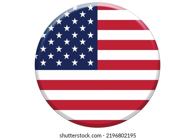 large circle american flag illustration graphic background campaign event button