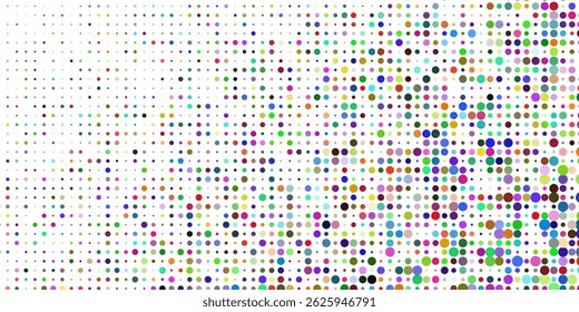 Un Grande círculo de puntos de colores CMYK sobre un fondo blanco, un fondo colorido con puntos multicolores, efecto de puntos CMYK, , un patrón de puntos de colores sobre un fondo blanco