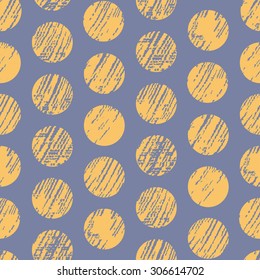 Large circles design hatching lines - vector seamless pattern