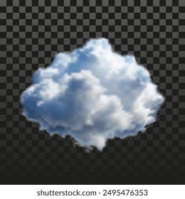 A large cloud with a white edge
