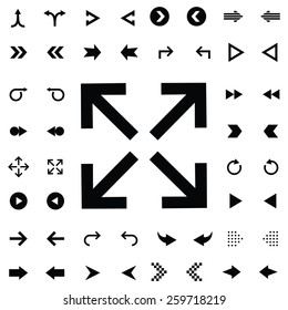 Large collection of arrow icon set