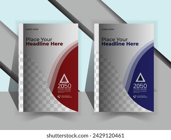 large collection of business vectors. Design of the cover and layout of a brochure template