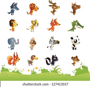 Large Collection of Cartoon Animals