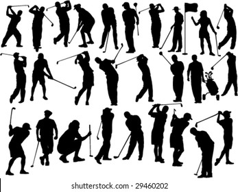 Golf Silhouette Images Stock Photos Vectors Shutterstock