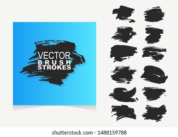 Large collection of hand made brush strokes. A great addition to decorating inscriptions. Suitable for different design styles. Vector illustration.
