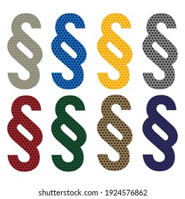 Large Collection Of Paragraph Marks. Paragraph Marks With Arabesque Seamless Pattern background, Vector Illustrations