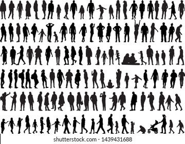 Large collection of silhouettes concept. - Shutterstock ID 1439431688