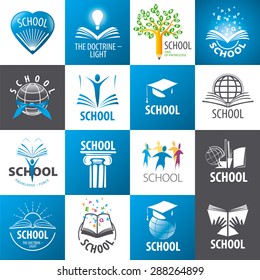 large collection of vector logos School