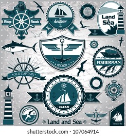 Large collection of vintage nautical labels 2