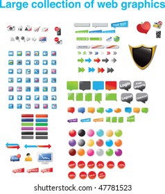 Large collection of web graphics