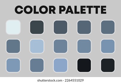 Large color palette 2023. Colors of the season. Vector illustration