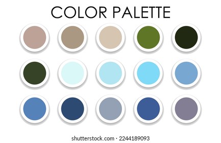 Large color palette. A beautiful combination of colors. Vector illustration