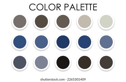 Large color palette. Color samples. Vector illustration