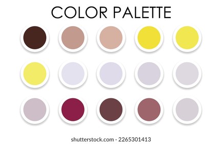 Large color palette. Color samples. Vector illustration