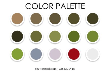 Large color palette. Color samples. Vector illustration