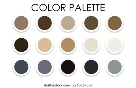 Large color palette. Season trend. Vector illustration