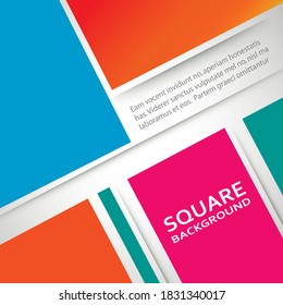 Large colored boxes with blank space for text