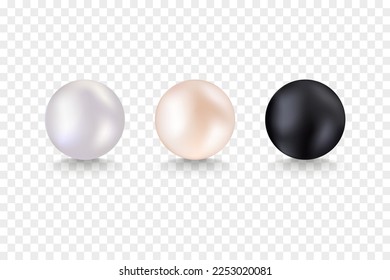Large colored jewelry pearl with glitterSea pearls. Big black, white and gold pearls