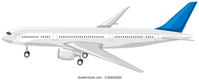Large commerical air craft illustration