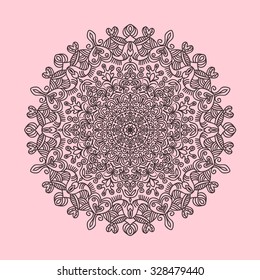 large complex circular snowflake pattern Indian pattern