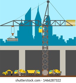 Large construction in the city