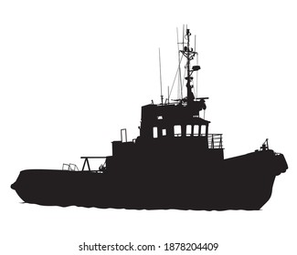 Large container ship is sailing on the sea. Isolated object on white background