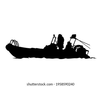 Large container ship is sailing on the sea. Isolated object on white background