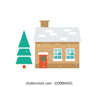 Large country house flat icon Private property
