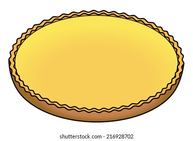 A large custard tart.