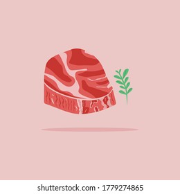 large cuts of meat vector design illustration. cow and goat meat vector styles for business and Eid Al-Adha. 