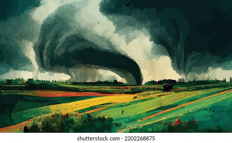 large and dangerous storm system producing a tornado