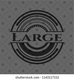 Large dark badge