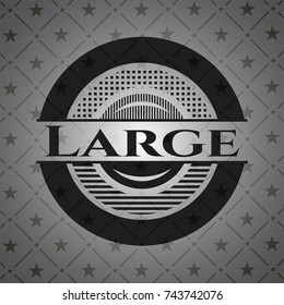 Large dark badge