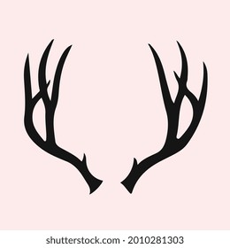 arte vectorial de gran antler antler silhouette de ciervo