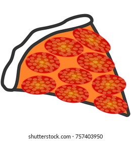 A large delicious appetizing slice of pizza